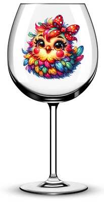 x12 Colourful Chick glass vinyl decal stickers Colour yy116 | eBay UK