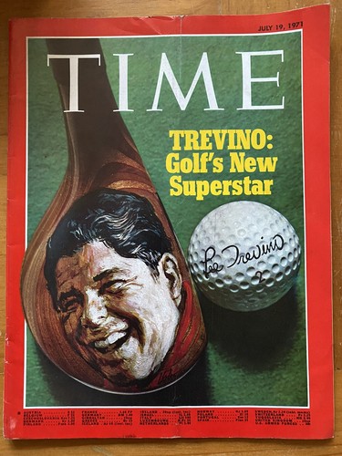 Time Magazine 1971 Lee Trevino Golf Superstar Louis Armstrong S Loren NO LABEL