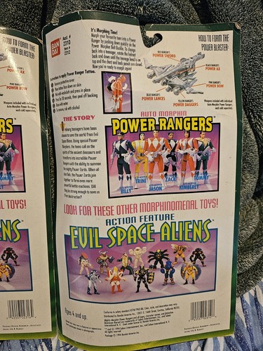 🔥 Mighty Morphin Power Ranges Pink Green Ranger 1993 Flip Head Bandai - Picture 12 of 16