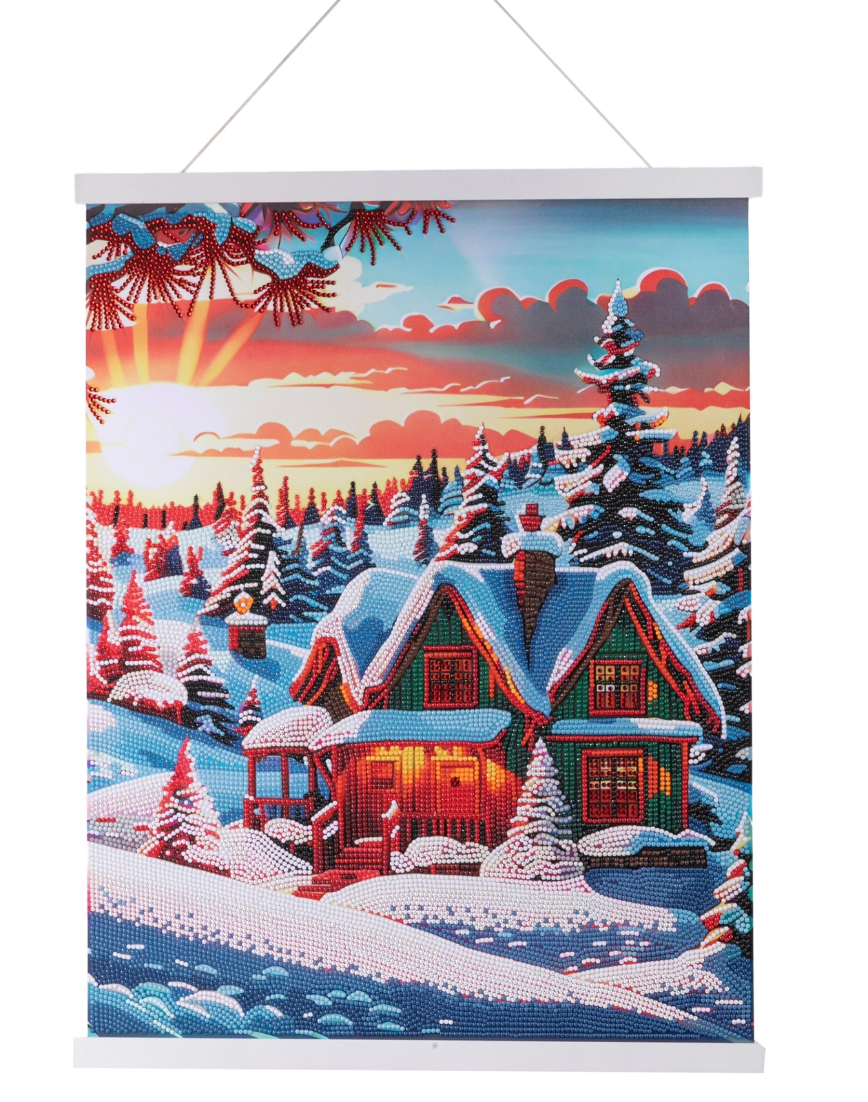 Winter Sunset - Crystal Art 40x50cm Scroll Kit