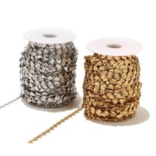 2 Meters Stainless Steel Gold Chain Heart Love Necklace Bracelet Making Crafts