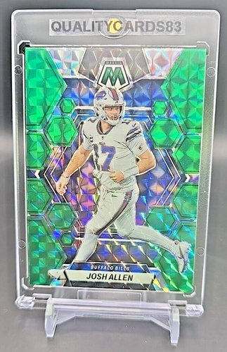 JOSH ALLEN GREEN BLUR REFRACTOR CARD WITH CASE NFL BUFFALO BILLS - Bild 4 von 7