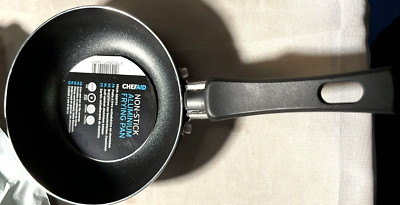 Mini Bratpfanne antihaftbeschichtet Aluminium schwarz 14 cm von Chef Aid - leicht staubig & markiert