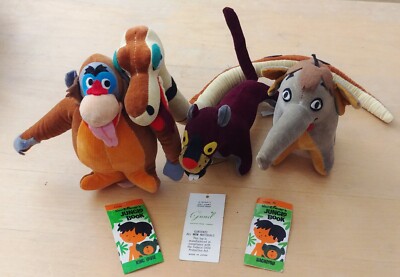 Disney vintage Gund 1966 Jungle book Le livre de la jungle Bagheera Kaa 