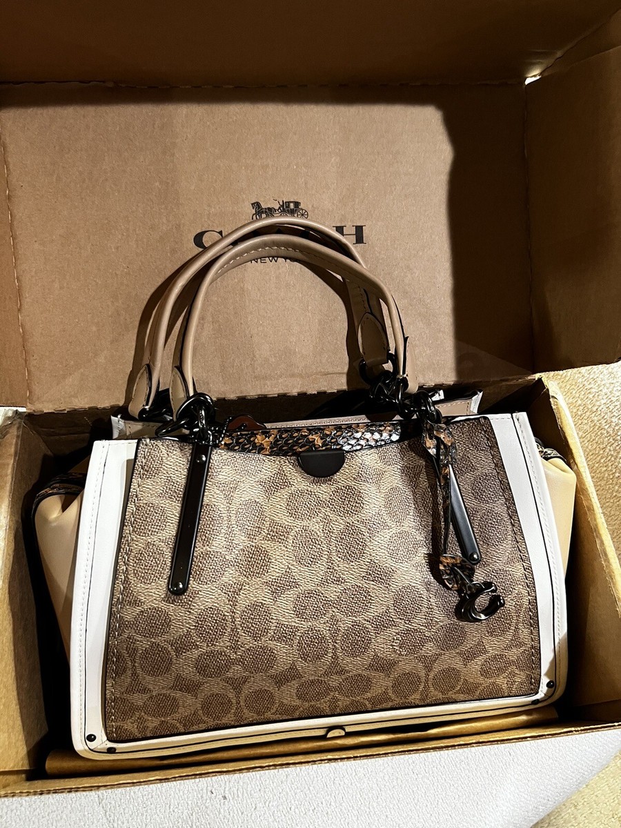 COACH NWT Signature Dreamer Small Snakeskin Bag Hand Bag Cross Bag