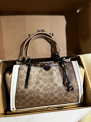 COACH NWT Signature Dreamer Small Snakeskin Bag Hand Bag Cross Bag