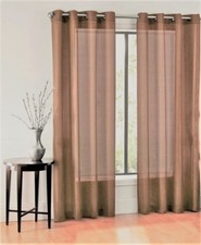 1 SINGLE PC VOILE SHEER WINDOW DRESSING CURTAIN GROMMET PANEL TREATMENT DRAPE