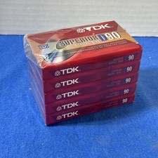 Lot 5 TDK Superior D90 Normal Bias Cassette Tapes 90 min NEW FACTORY SEALED