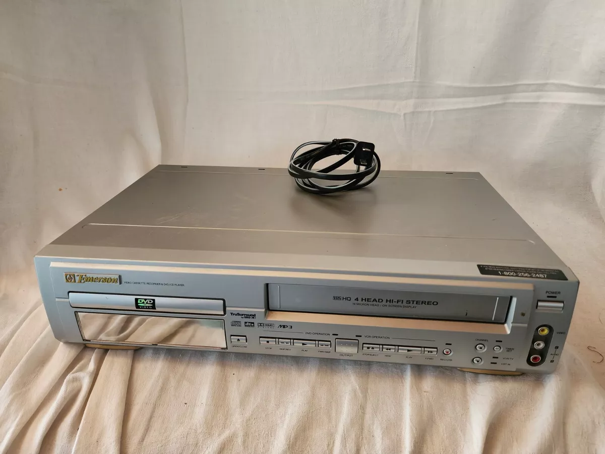 Emerson EWD2202 DVD VCR Combo Video Cassette Recorder No Remote Tested
