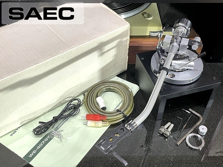 SAEC WE-407/GT Tone Arm Genuine Shell Sub Ring Cable Accessory Set from Japan