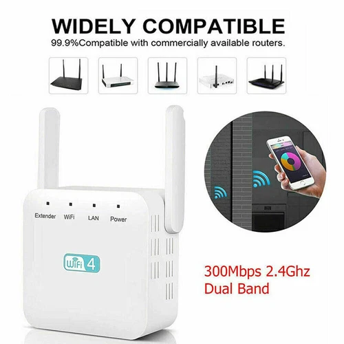 Wireless WiFi Repeater Range Extender Signal Booster Network Router Ultra 300Mbp