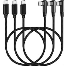 USB C to C Cable 1.5FT 3 Packs, Right right angle-1.5ft, 1.5ft, 1.5ft