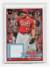 2026 Topps Sal Stewart Rc 1991 Topps Baseball Relic Game Used Jersey Reds Mem