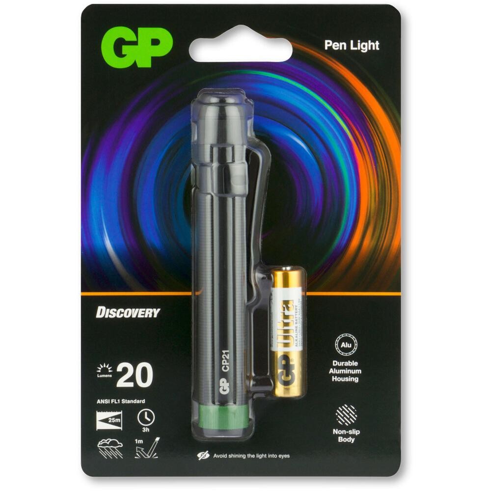 Батарейный отсек GP-Taschenlampe CP21, 20 люмен, 25 м, класс защиты IPX4. Батарейный отсек