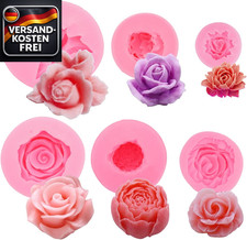 3D Silikon Blumenform Rose