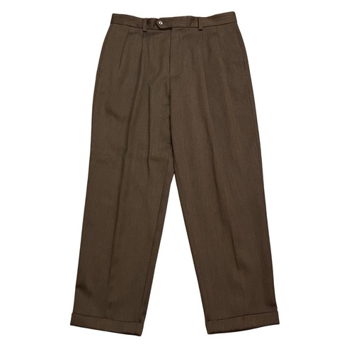 Vintage GAP Premium Wool Pleated Trousers Brown 36x30 High Rise Cuffed 100% Wool - Image 1