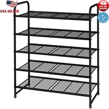 Adjustable 5-Tier Shoe Rack Shelf Expandable & Multifunctional Storage Organizer