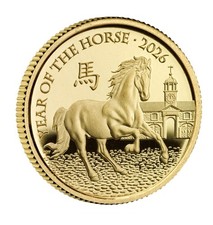 2026 Gold 1/40oz Proof Coin. Lunar Year of the Horse.Royal Mint.