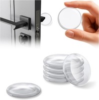 TüRstopper Wand Selbstklebend Set, 12 StüCk, Wandpuffer Transparent Rund 4
