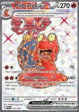 MAGCARGO EX 191/167 ULTRA RARE TWILIGHT MASQUERADE POKEMON NEAR MINT