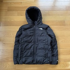 The North Face Jacket Kids Medium Black 550 Down Fleece Lined Puffer Hooded