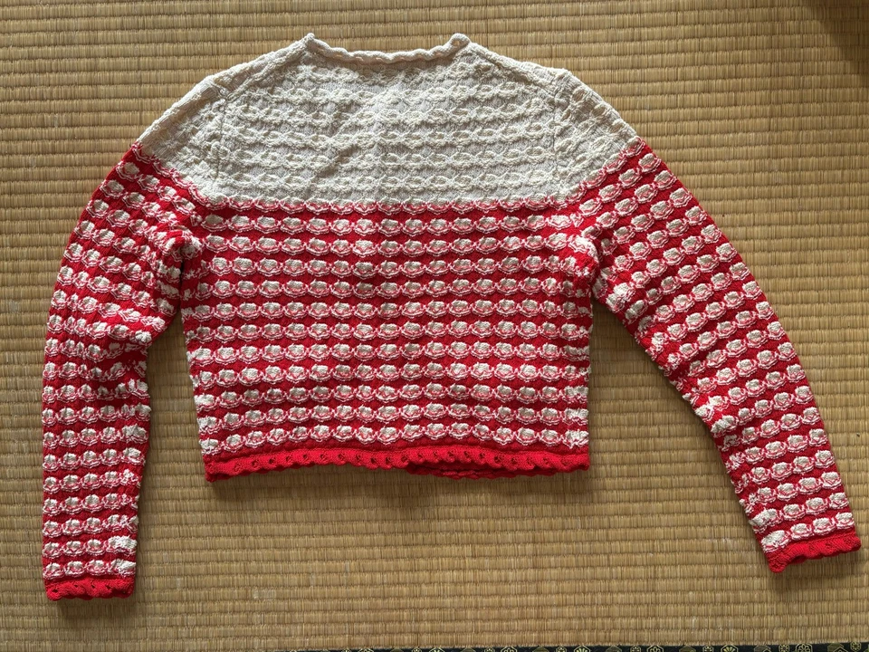 Chaqueta para mujer Jcrew crochet texturizado dama talla pequeña blanca, arena, roja nueva sin etiqueta Foto 3 de 4