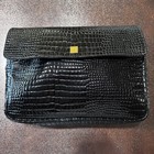 Givenchy Black Crocodile Toiletry/Makeup Bag — photo 1