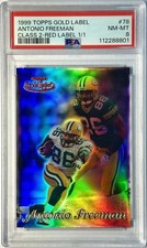 1999 TOPPS GOLD LABEL CLASS 2 #78 ANTONIO FREEMAN CLASS 2-RED LABEL 1/1 PSA 8