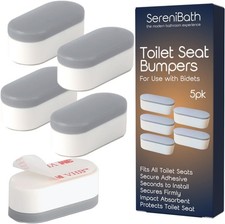 Toilet Seat Bumpers for Use with Bidet with Extra Strong Adhesive, 5pk  Stops