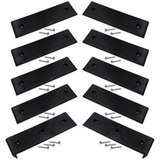 NOVINO 8PCS Boat Trailer Bunk Kit 1: 8 Pads (3"x10") + 2 Enders, Black