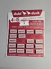 Dubl Duck Razor Blades Countertop Barbershop Display Advertising 17 box Vintage