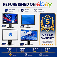 19 22 24 27 PC MONITOR VGA / HDMI | FLAT SCREEN / FRAMELESS Monitor + Cables