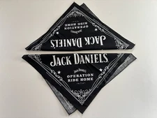 Lot of 2 JACK DANIELS Black Bandana JD Operation Ride Home - NWOT