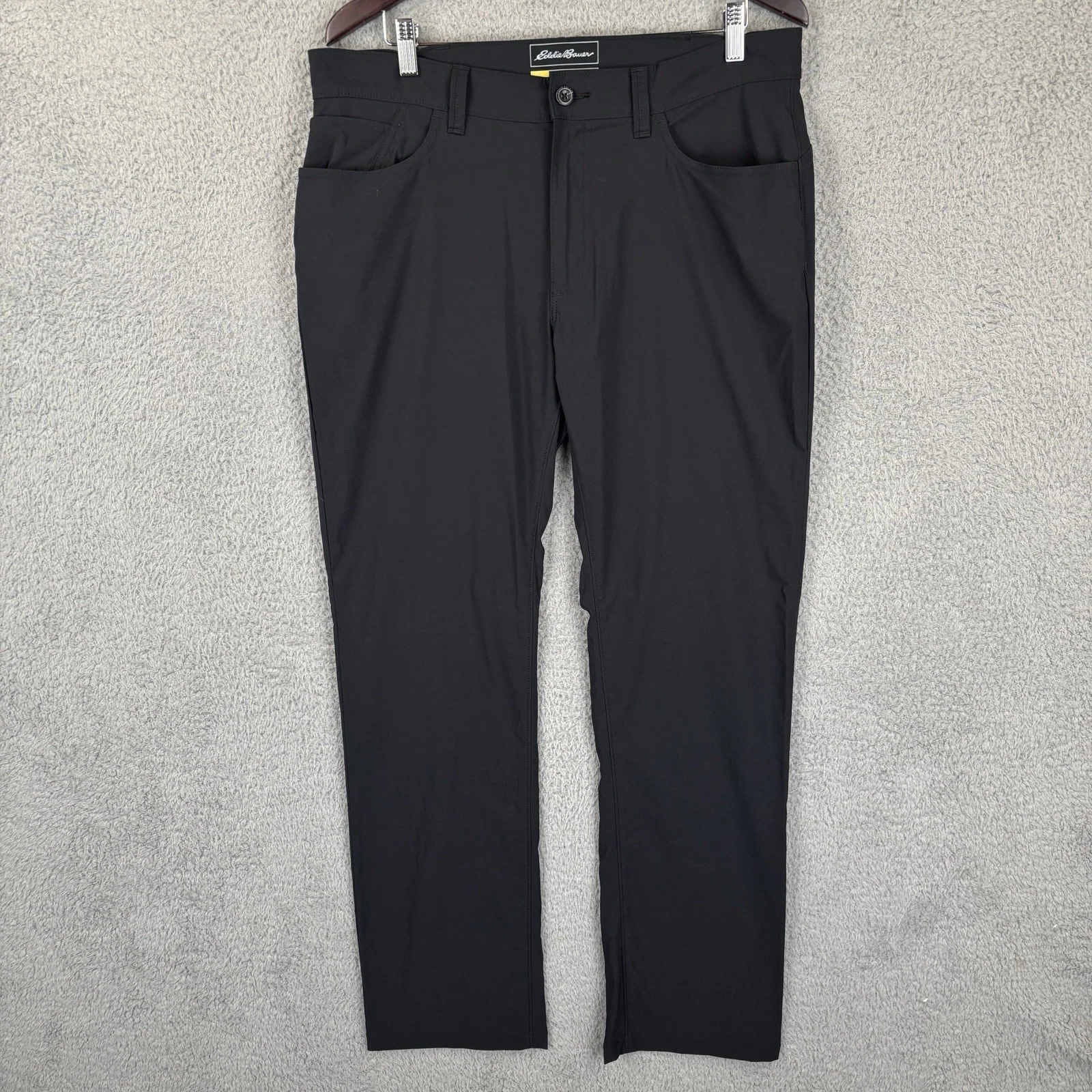 Eddie Bauer Men's Black Travex Pants Size 36X34 Stretch Quick Dry Hiking Outdoor