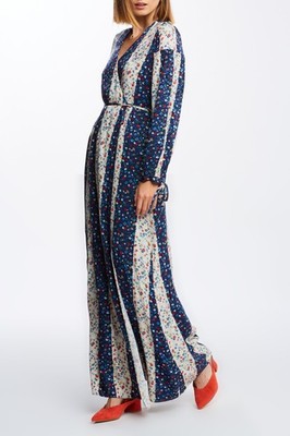 GANT Damen Wickelkleid blau 100% Viskose Blumen Größe 32 EU 4 UK 2 US 4503121