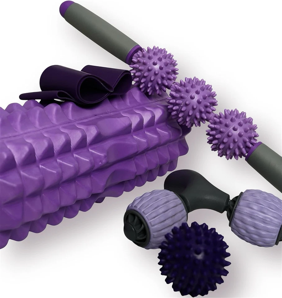 FOAM ROLLER SET, FOAM ROLLER, MUSCLE ROLLER STICK, Y-SHAPE ROLLER, BALL & BAND - Image 3 of 4