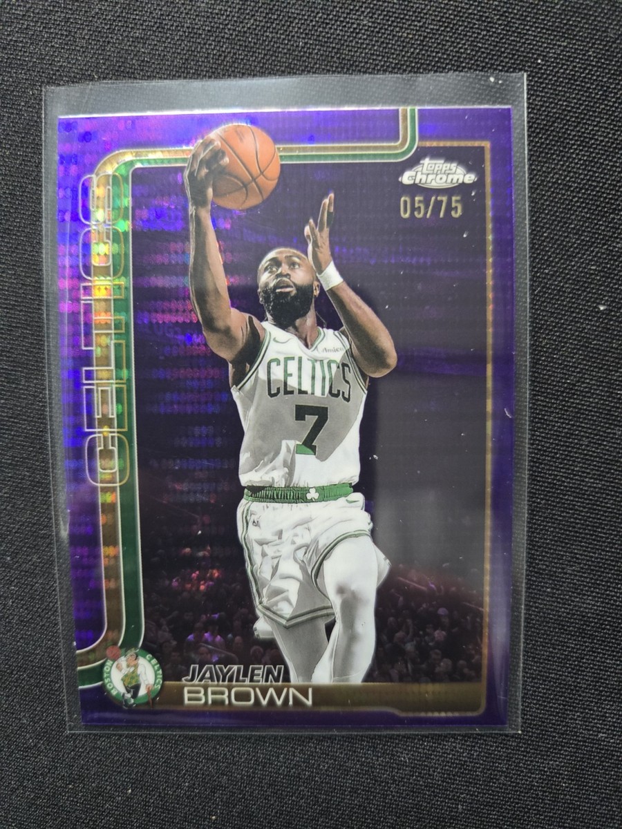 2025-26 Topps Chrome Basketball Jaylen Brown Purple Pulsar /75 #51