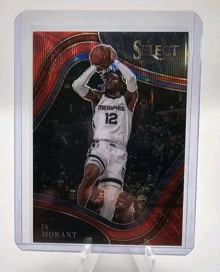 2021-22 Panini Select - Courtside Ja Morant #214 Red Wave Prizm