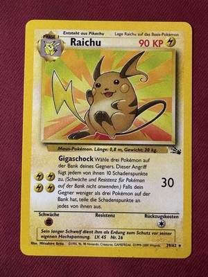 Raicju (29/92) Fossil Set - Non Holo | Deutsche Pokémon Karte | Exzellent