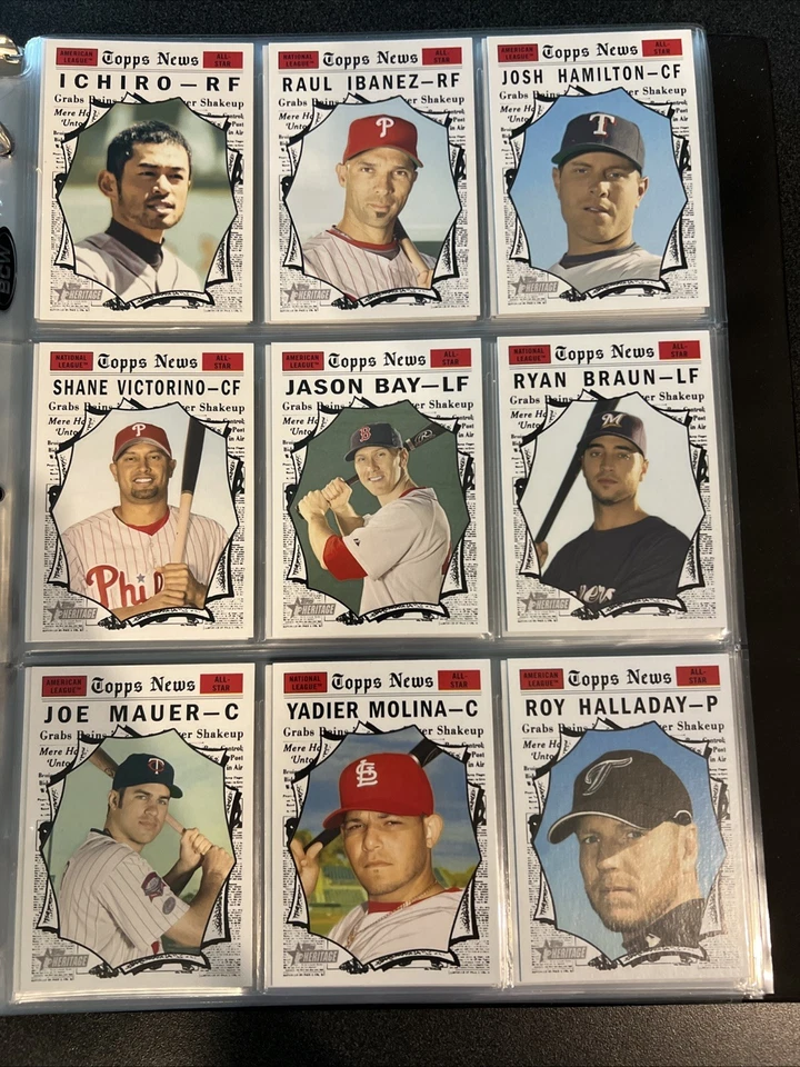 Juego completo de béisbol Topps Heritage 2010 560 tarjetas - base, SP, insertos, Ruth Foto 3 de 4