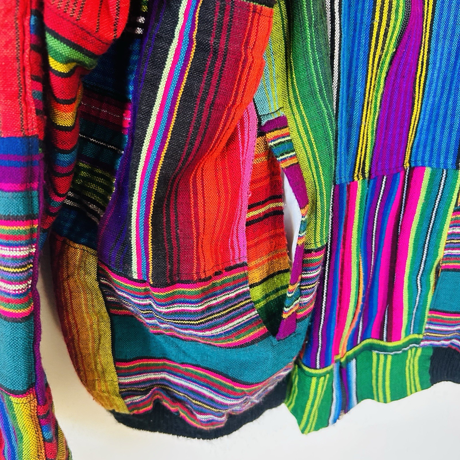 Patchwork Tapestry Style Jacket Made In Guatemala… - image 3