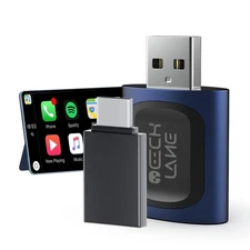 Wireless CarPlay Adapter, 2-in-1 Wired to Wireless CarPlay & Android Auto Ada...