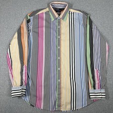 Polo Ralph Lauren Vintage Men's Curham Custom Fit XL Striped Button Up Shirt