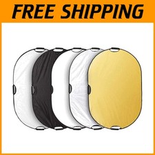 5-in-1 Oval Reflector for Photography Lighting 59x78"