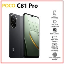 Xiaomi POCO C81 Pro 4GB+256GB BLACK Dual SIM Unlocked Android Cell Phone