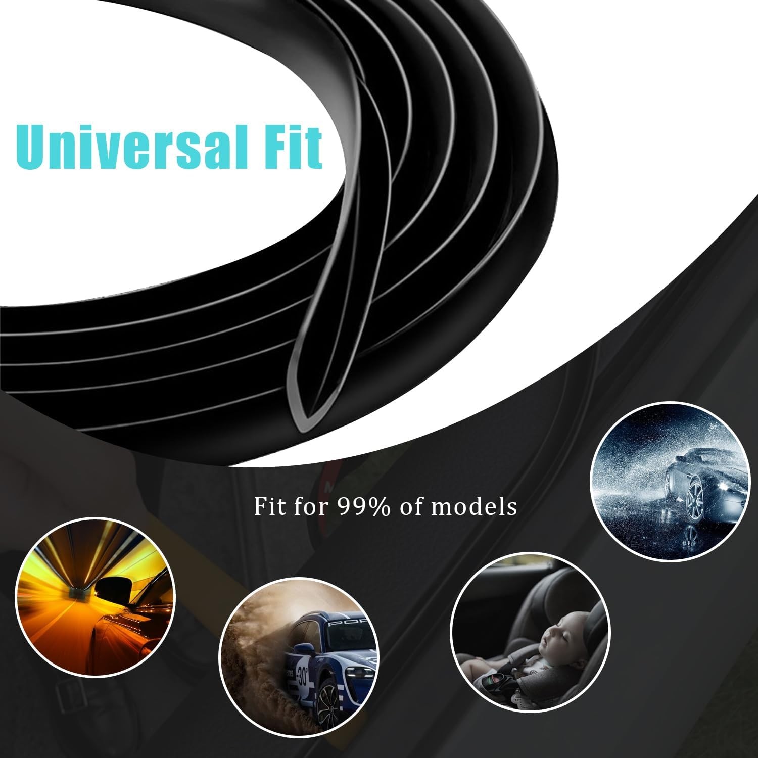 4M/13.1FT Car Window Seal Strip, Car Window Weather Stripping Seal, Universal Au