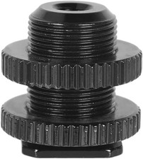 CAMVATE 5/8"-27 Male Threaded Cold Shoe Adapter to Hot Shoe for Microphone Mic