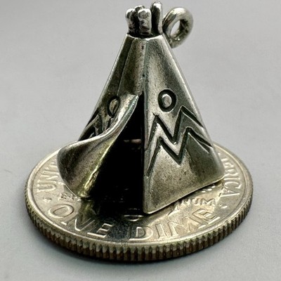 Tepee Tipi Teepee Pendant Maisel's Indian Trading Post Sterling Silver Native Am