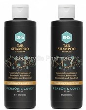 2 Pack DHS Tar Shampoo Helps Treat Psoriasis Dermatitis Dandruff 8 Oz Each