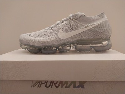 Nike Air Vapormax Flyknit 1.0, 849558 004, US 10, Pure Platinum, NEU